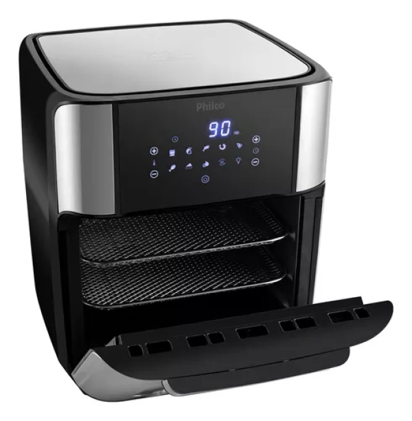 Fritadeira ElÃ©rica Air Fryer Oven Philco Pfr2200 12 litros 4 Em 1 1800w Cor Preta 110V